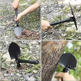 Pala Pico Plegable Portátil Militar para Camping Senderismo Multiuso con Estuche  Viaje Playa