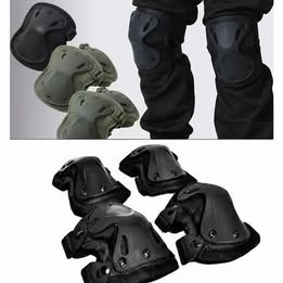 Rodilleras y Coderas de Protección Multiuso Seguridad Moto Policía Militar Trabajo Verde Kit Set