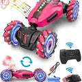Carro Auto Acrobático 4x4 con Luces LED y Vapor Recargable  Doble control Remoto Manilla Mando