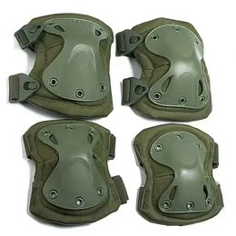 Rodilleras y Coderas de Protección Multiuso Seguridad Moto Policía Militar Trabajo Verde Kit Set