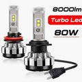 Luces para Faros Delanteros LED 8000Lm 80w Auto Carro Vehículos Alta Potencia T15 H4