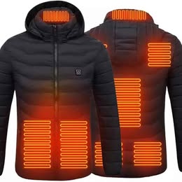 Chaqueta Térmica Electrica USB Calefactora Impermeable Invierno Frio Lluvia Talla Única L