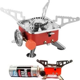 Cocina Plegable Portátil de Camping Senderismo Montaña Viaje con Encendido Eléctrico a Gas