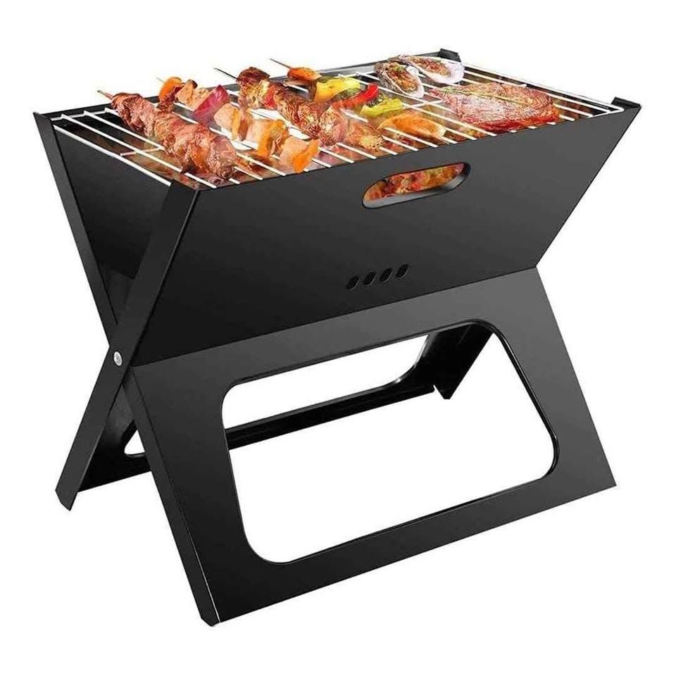 Parrilla Plegable Portátil Camping Acero Inoxidable Senderismo Viaje Pesca Aire Libre Picnic