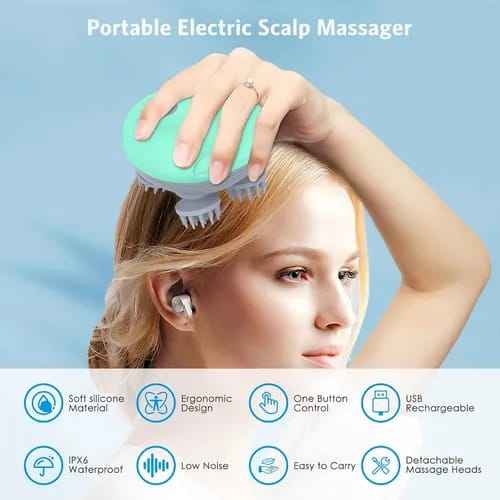 Masajeador Capilar Cabeza Cabello Multifuncional Recargable Varios Modos Antiestrés Cuidado Bellez