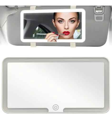 Espejo Luz LED Recargable para Auto Tocador Maquillaje Carro Coche Vehículo