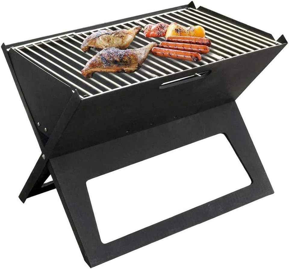 Parrilla Plegable Portátil Camping Acero Inoxidable Senderismo Viaje Pesca Aire Libre Picnic