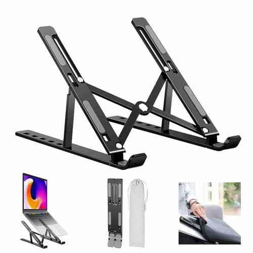 Soporte Plegable Portátil de Aluminio para Laptop Computadora Tablet Ajustable