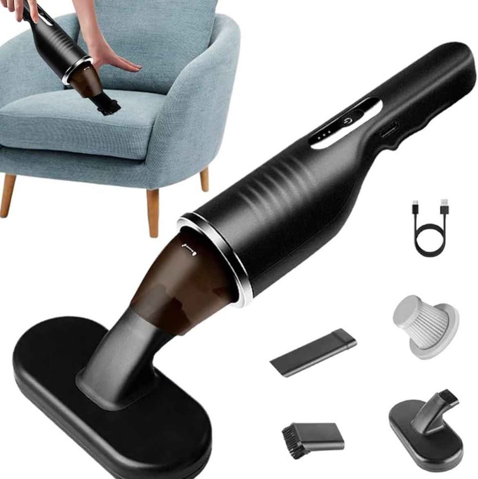 Aspiradora Portátil Recargable USB 80w Multifuncional Auto Casa Carro Vehiculo Sofa Alfombra