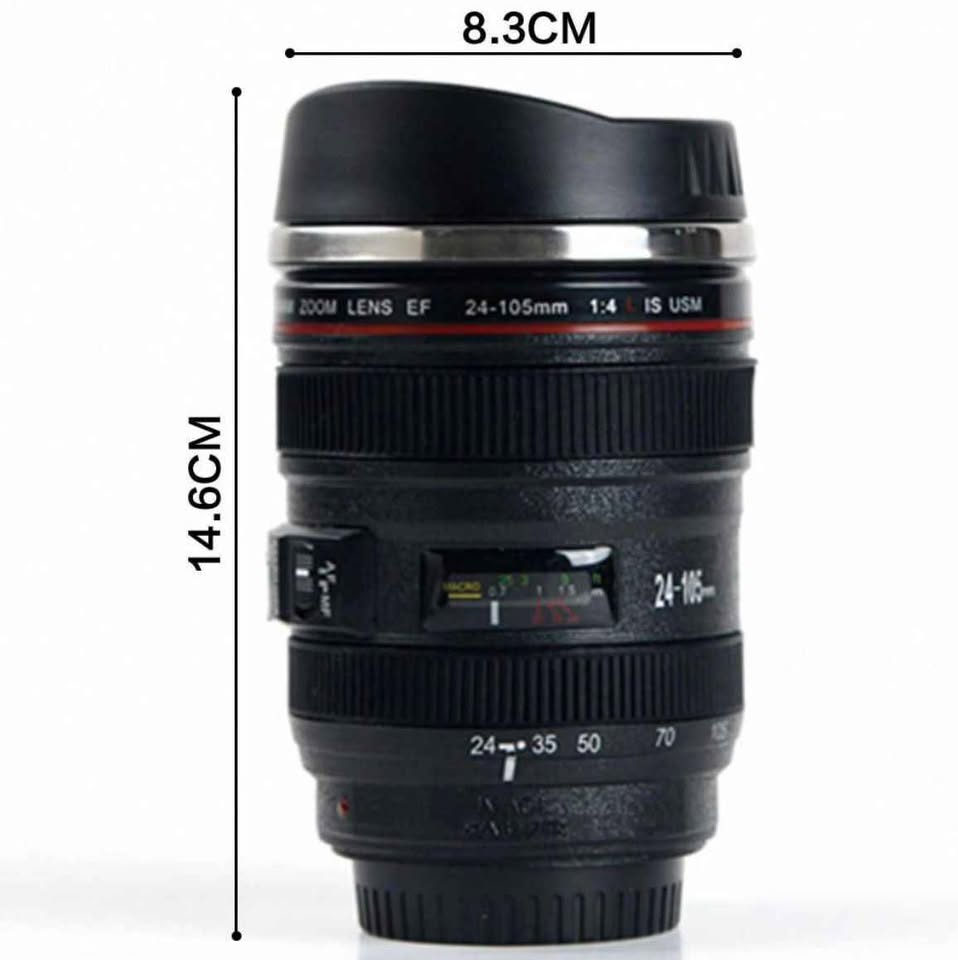 Vaso Cafetero Cámara Aluminio Multiuso Trabajo Regalo Cumpleaños