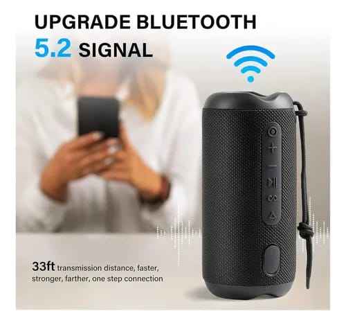 Parlante Altavoz Impermeable Tubular Portátil Recargable Bluetooth USB Fiesta Amigos