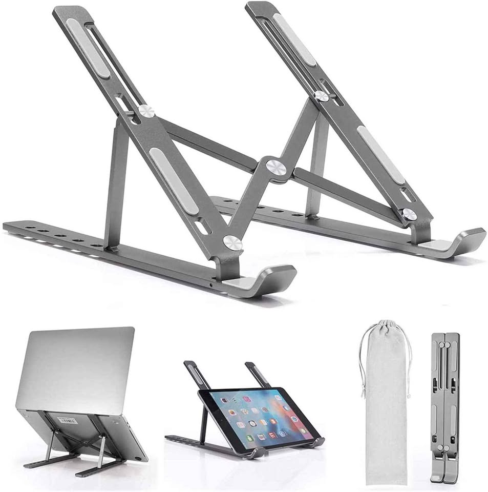 Soporte Plegable Portátil de Aluminio para Laptop Computadora Tablet Ajustable