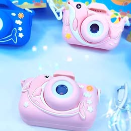 Camara Digital LCD Recargable USB  Para Niños Figuras Populares Delfin