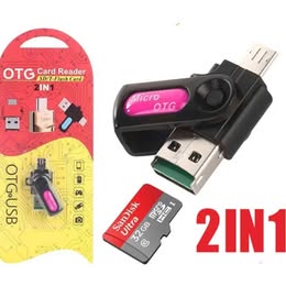 Lector de Tarjeta OTG Multifuncional Adaptador USB Convertidor MicroSD Cargador Celular Tipo USB C