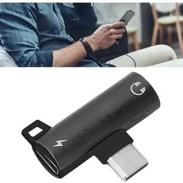 Adaptador Extensión USB Doble Tipo C  Multifuncional Convertidor  Cargador Celular Audio