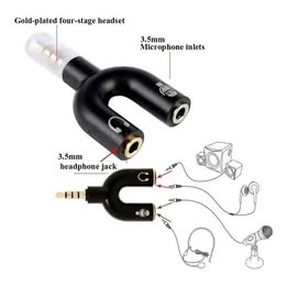 Adaptador Adaptador de Audio Separador De Señal Micrófono Y Audífono