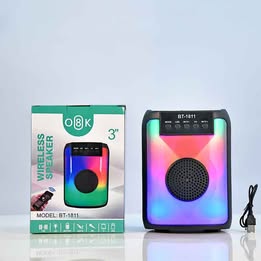 Parlante Altavoz 3” Recargable USB Luces LED  Bluetooth Radio Microsd Fiesta Musica Baile Celular