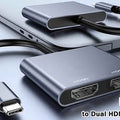 Adaptador Convertidor Hub USB-C a HDMI Dual   4K Multiuso Duplicador de Pantalla Bar Disco Restauran