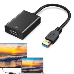 Adaptador Convertidor USB a HDMI Multiuso Laptop TV Computadora PC Pantalla Trabajo Películas Series