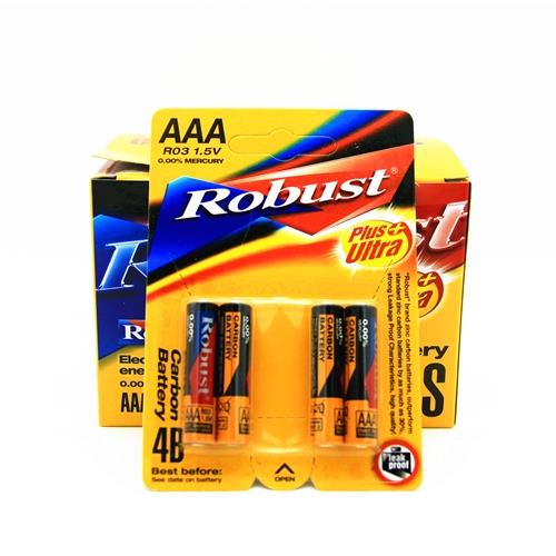 PILAS/BATERIAS DE CARBON TRPLE AAA Y DOBLE AA ROBUST SIN MERCURIO