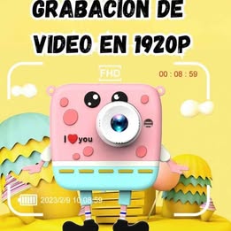 Camara Digital LCD Recargable USB  Para Niños Figuras Populares Bob Esponja