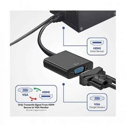 Adaptador Convertidor HDMI a VGA Multiuso Laptop TV Computadora PC Pantalla Trabajo Películas Video