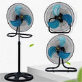 Ventilador 3en1 Multiusos 18"  Metálico 3 Velocidades Sobremesa Pie Pared  Calor Trabajo