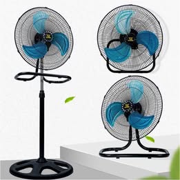 Ventilador 3en1 Multiusos 18"  Metálico 3 Velocidades Sobremesa Pie Pared  Calor Trabajo