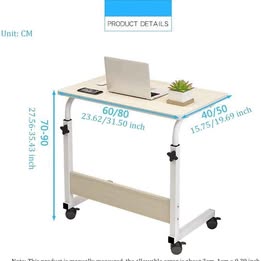 Mesa Escritorio para Laptop Computadora Pc Portátil en Forma C Cama Altura Ajustable Trabajo  Sala