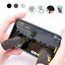 Dedales Mangas Guantes Grips Antisudor Dedos Gamer Negro Celular Tablet PS Pc