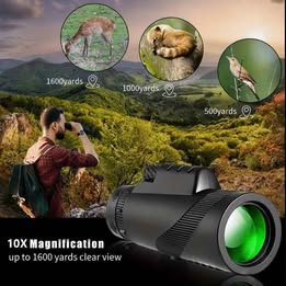 Monocular Alta Definición Portátil 10x42 1600m Lente FMC Larga Distancia Camping Senderismo Conciert