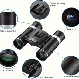 Binoculares Prismáticos Largavista HD Portátil Telescopico Senderismo Viaje Treking Camping 10x