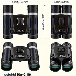 Binoculares Prismáticos Largavista HD Portátil Telescopico Senderismo Viaje Treking Camping 10x