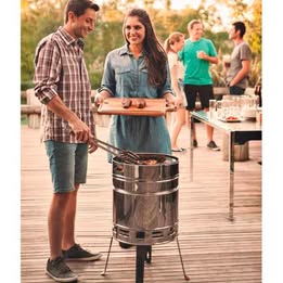 Parrilla Asador Tubular Tramontina Acero Inoxidable Picnic Barbacoa Terraza Aire libre