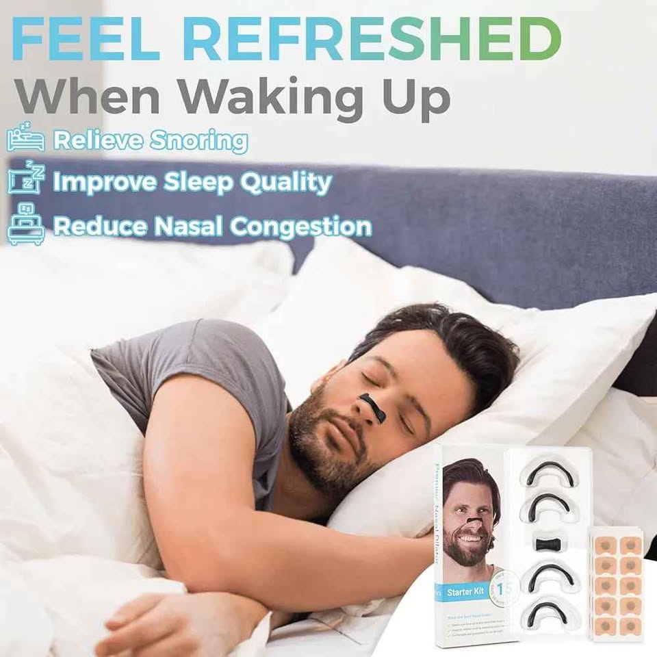 Set Tiras Respira mejor Delitador  Magnético Nasal Antirronquido