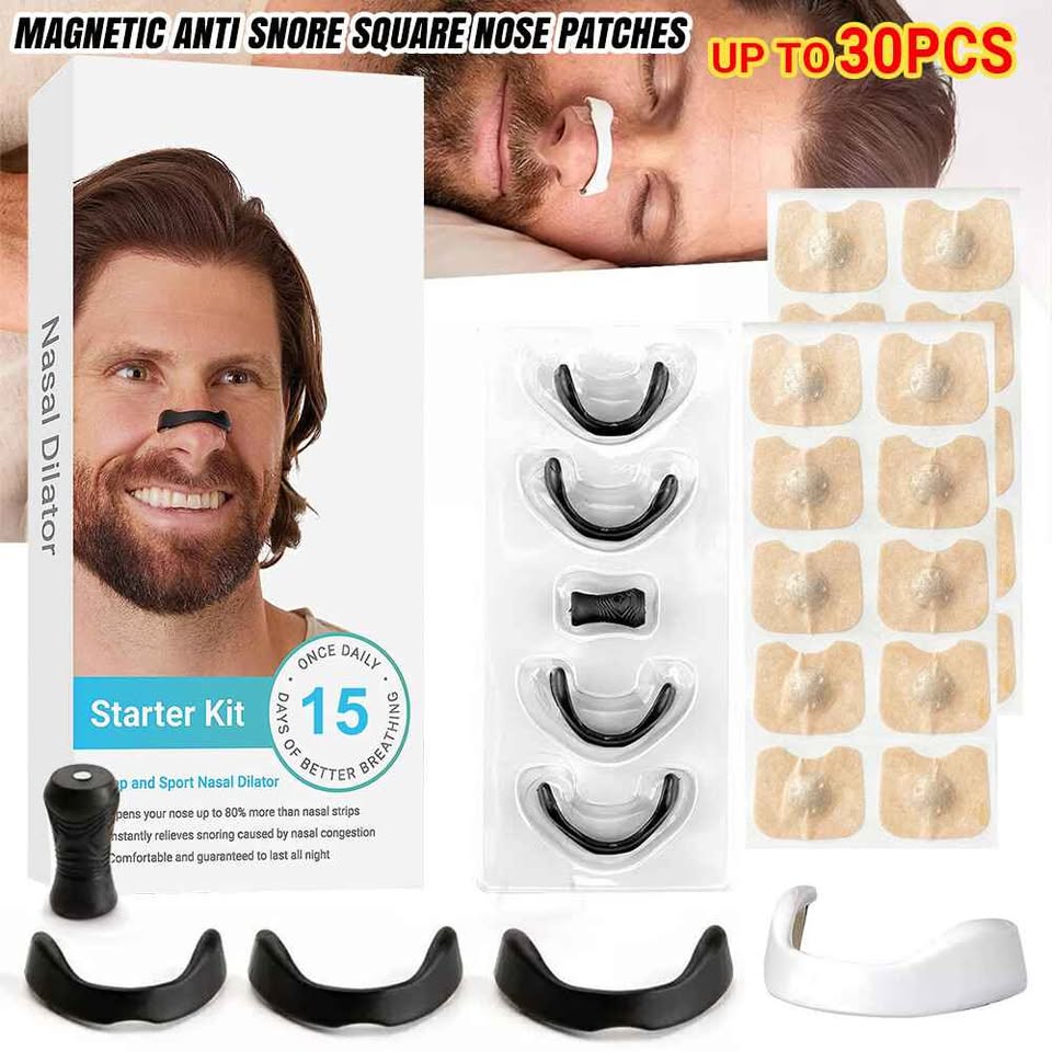 Set Tiras Respira mejor Delitador  Magnético Nasal Antirronquido