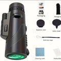 Monocular Alta Definición Portátil 10x42 1600m Lente FMC Larga Distancia Camping Senderismo Conciert