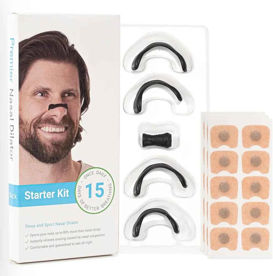 Set Tiras Respira mejor Delitador  Magnético Nasal Antirronquido