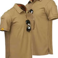 Camiseta Táctica Polo Secado Rápido Anti Desgarro Camping Senderismo Entrenamiento Velcro Verano