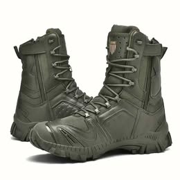 Botas Tácticas Multipropósito Antideslizante Militar Verdes Camping Treking Senderismo Invierno