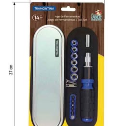 Set Estuche con Dados y Punteras 14 Piezas  Herramientas Trabajo Mecánico