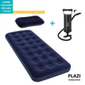 Colchón inflable 1 plaza + inflador + almohada Bestway Camping Aire libre Senderismo Viaje 188X76CM$29