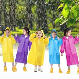 Poncho Chubasquero Chaqueta Impermeable Nuevo Modelo  para Niñ@s Lluvia Invierno Protección