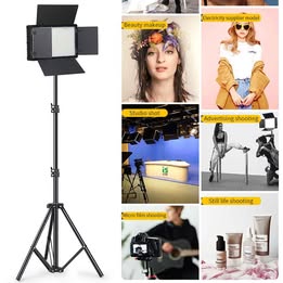 Panel Aro de luz LED Fotografia Relleno con pedestal  celular TikTok videos fotos estudio grabación