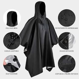 Poncho Chubasquero Impermeable Para Moto Bicicleta Scooter Lluvia Delivery  Invierno Trabajo