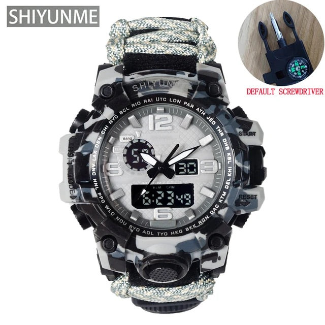 Reloj Táctico Supervivencia Pixelado Camuflaje camping senderismo policía militar seguridad trabajo