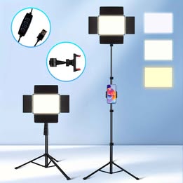 Panel Aro de luz LED Fotografia Relleno con pedestal  celular TikTok videos fotos estudio grabación