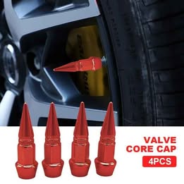 Set de Tapas de Válvulas de Neumáticos con Forma de Punta o Púa para Vehículo Carro Auto Moto Bici