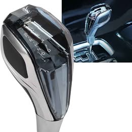 Pomo de Palanca de Cambios de Cristal con Iluminación LED Con Sensor RGB Táctil 7 Colores Auto Carro