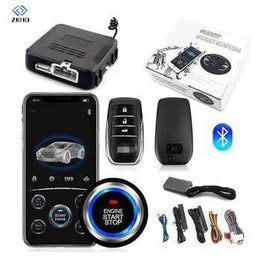 Alarma Universal Smart Start System con Botón de Arranque y Parada Remoto Inteligente Auto Carro